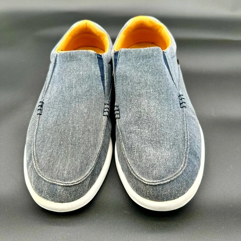OrthoComfoot Men's Slip‑On Comfort Shoes EU 46 | Denim Blue